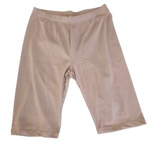 ZENANA Womens‎ Beige Cotton Spandex Biker Shorts Style OP1803AB Size L